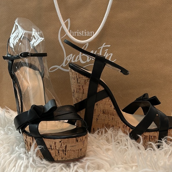 🌹Christian Louboutin Miss Cristo 140      Wedge Heel 🌹 - Picture 5 of 13